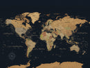 Framed Large World Map Wall Art Canvas Print – Stunning