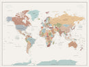 Custom Push Pin World Map Wall Art Canvas Print –