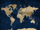 Custom Push Pin World Map Wall Art Canvas Print –