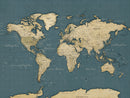 Personalized Push Pin World Map Canvas – Custom Framed