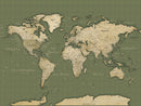 Personalized Push Pin World Map Canvas – Custom Framed