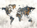 Custom Push Pin World Map Wall Art Canvas Print –