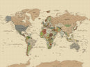 Extra Large World Map Canvas Print – Detailed Map of the