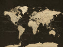 Personalized Push Pin World Map Canvas Print – Custom Travel
