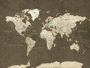 Vintage World Map Canvas Print – Framed Travel Map Wall Art