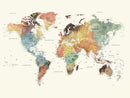 Custom Push Pin World Map Wall Art Canvas Print –