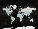 World Map Canvas Print – Framed Push Pin Wall Art, Color