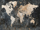 Personalized Framed World Map Wall Art Canvas – Custom Push