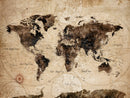 Personalized Framed World Map Wall Art Canvas Print – Custom