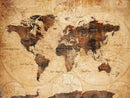 Custom Vintage World Map Canvas Wall Art – Custom Framed