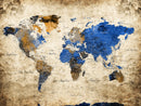 World Map Canvas Print – Colorful Abstract Travel Map,
