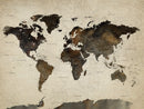 Custom Push Pin World Map Wall Art Canvas Print –