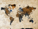 World Map Canvas Print – Framed Travel Map Wall Art for
