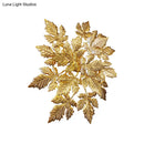 GobekUsa Maple Leaf Wall Mount Metal 6-Light Gold LED Sconce - Contemporary Design