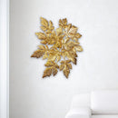 GobekUsa Maple Leaf Wall Mount Metal 6-Light Gold LED Sconce - Contemporary Design