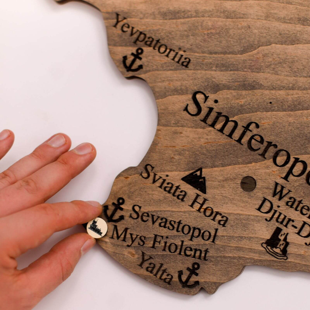 Wooden Map of Ukraine Multicolor, photo 8 of 16