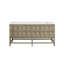 James Martin Emmeline 72" Double Bathroom Vanity, Pebble Oak