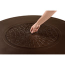 Aluminum 44-in Round Propane Fire Table with Beads, Covers and Lid