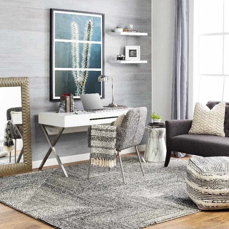 Rucphen Modern Black Area Rug