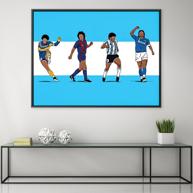 Maradona Through The Years Canvas