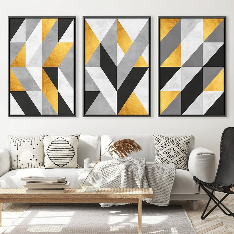 Marble and Gold Art-Set Canvas