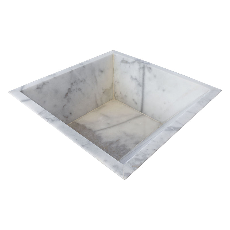 Carrara White Marble Natural Stone Fire Pit