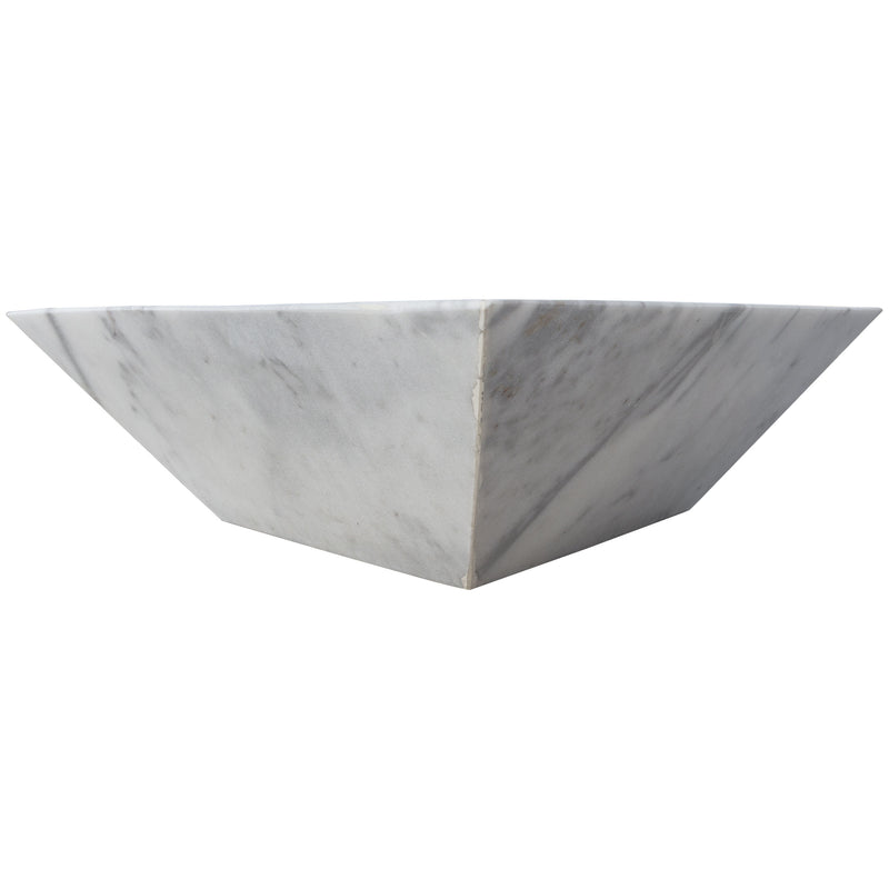 Carrara White Marble Natural Stone Fire Pit