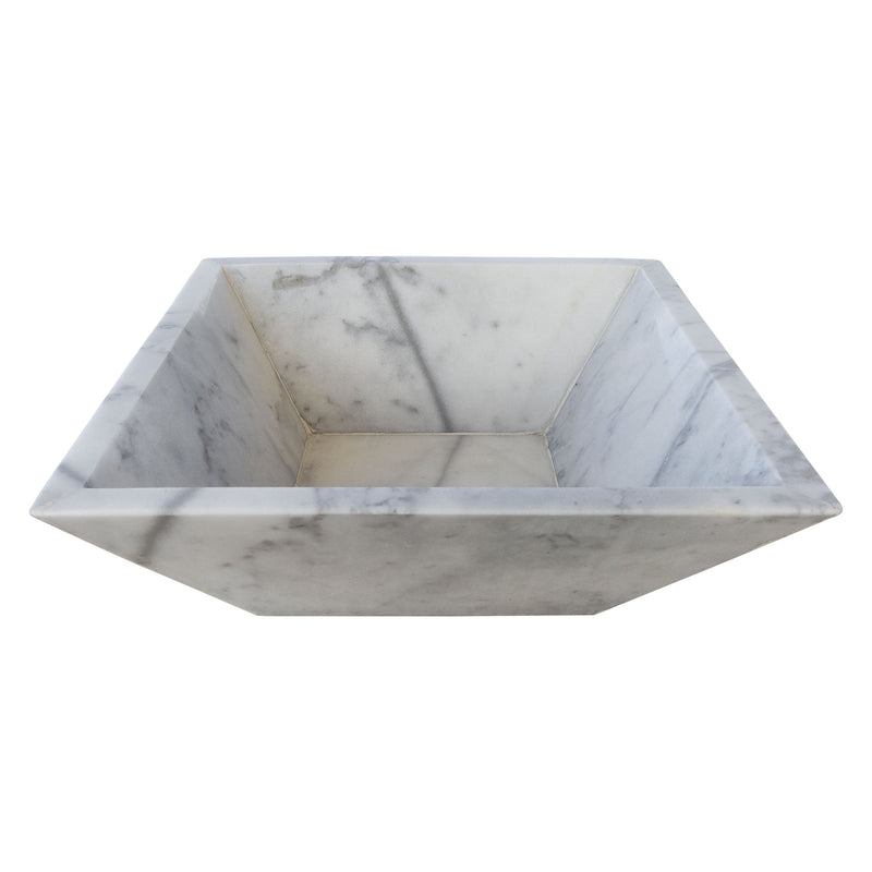 Carrara White Marble Natural Stone Fire Pit