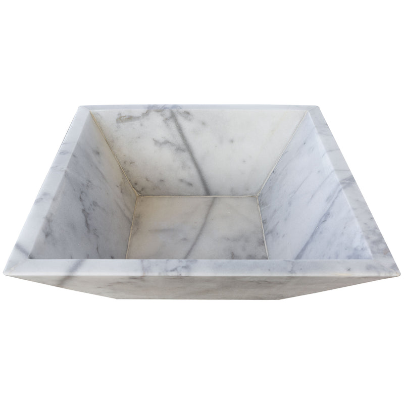 Carrara White Marble Natural Stone Fire Pit