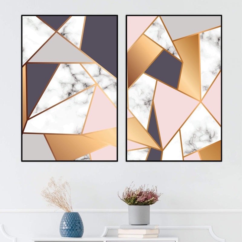 Marble Geometric Canvas