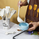 GobekUsa 18Pcs Silicone Kitchen Utensils Turner Spatula Measuring Spoon Cooking Tool Set