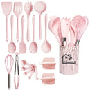 GobekUsa 18Pcs Silicone Kitchen Utensils Turner Spatula Measuring Spoon Cooking Tool Set