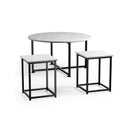 3-Piece Modern Faux Marble Coffee Table Set for Living Room by LJGDeals