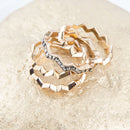 Marcasite and Bronze Stack Ring Set