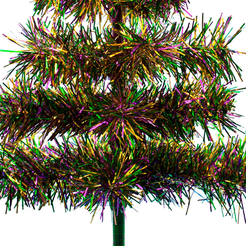 Mardi Gras Firework Tinsel Christmas Tree