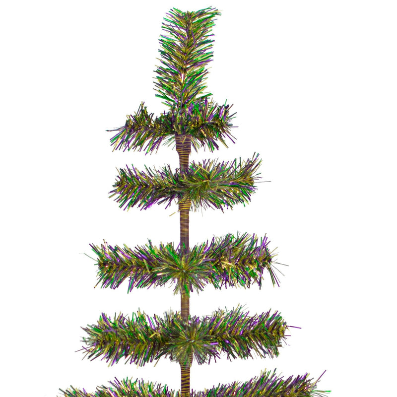 Mardi Gras Firework Tinsel Christmas Tree