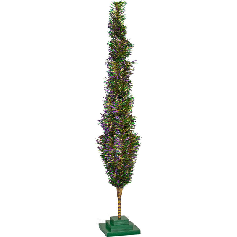 Mardi Gras Firework Tinsel Christmas Tree