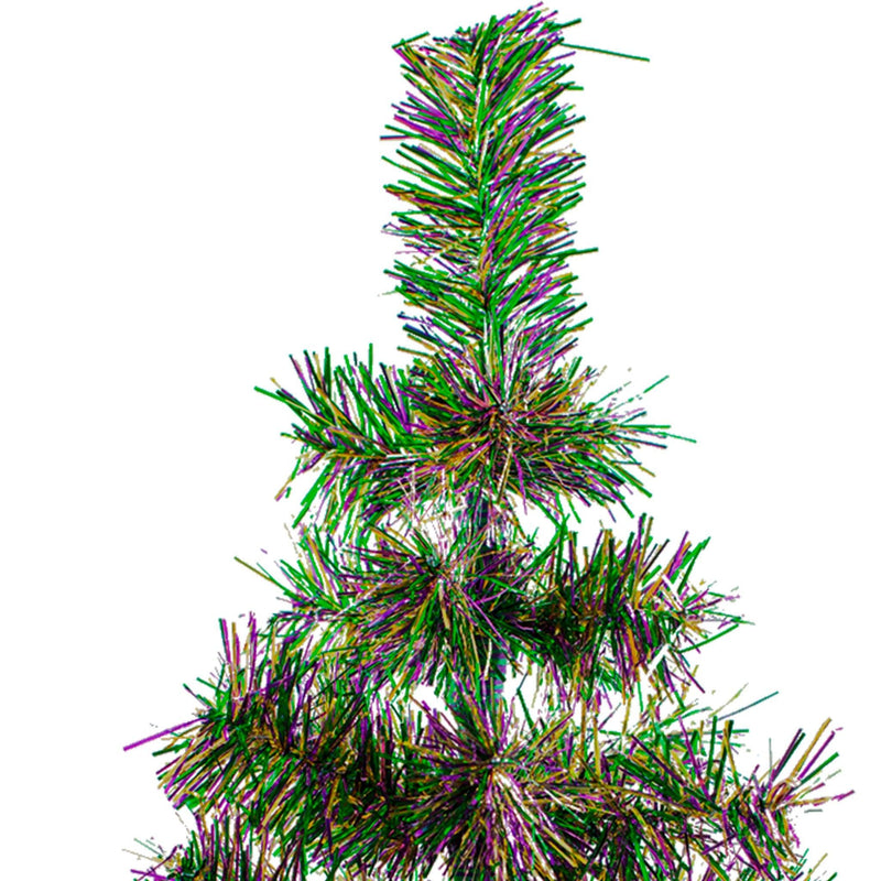 Mardi Gras Firework Tinsel Christmas Tree