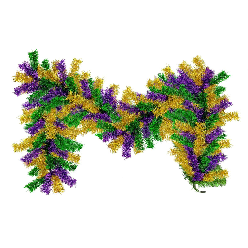 Mardi Gras Mixed Christmas Brush Garland