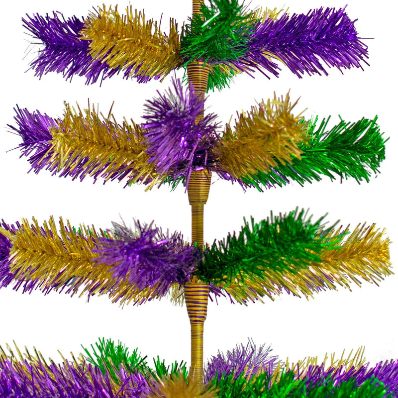 Mardi Gras Mixed Tinsel Christmas Trees