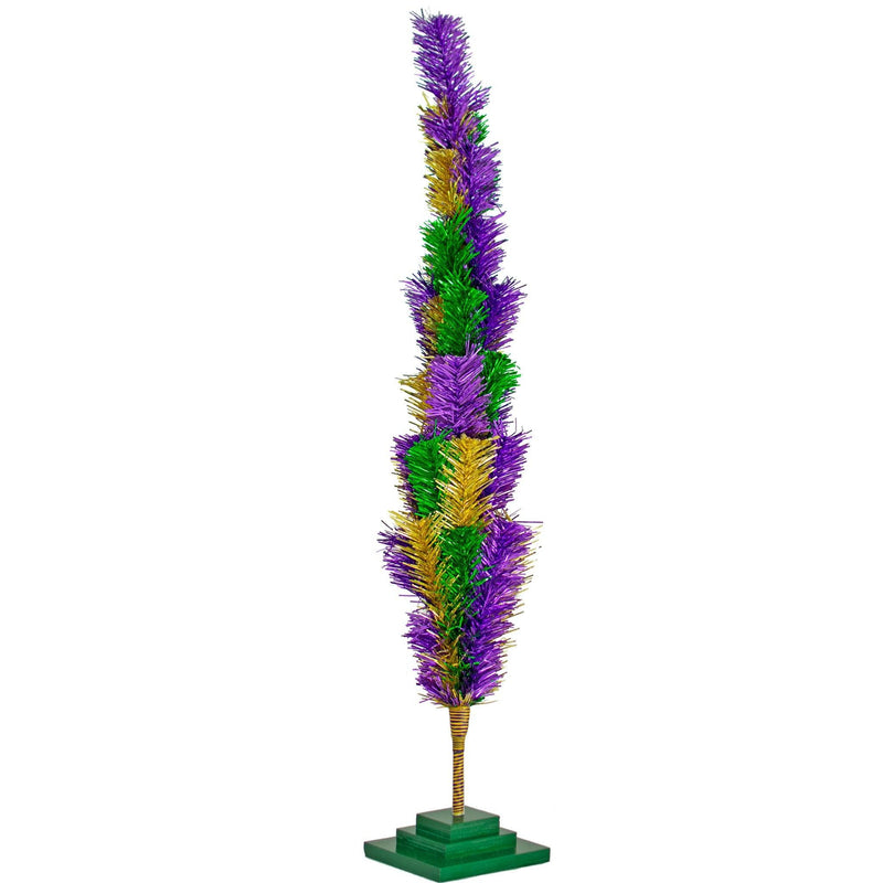 Mardi Gras Mixed Tinsel Christmas Trees