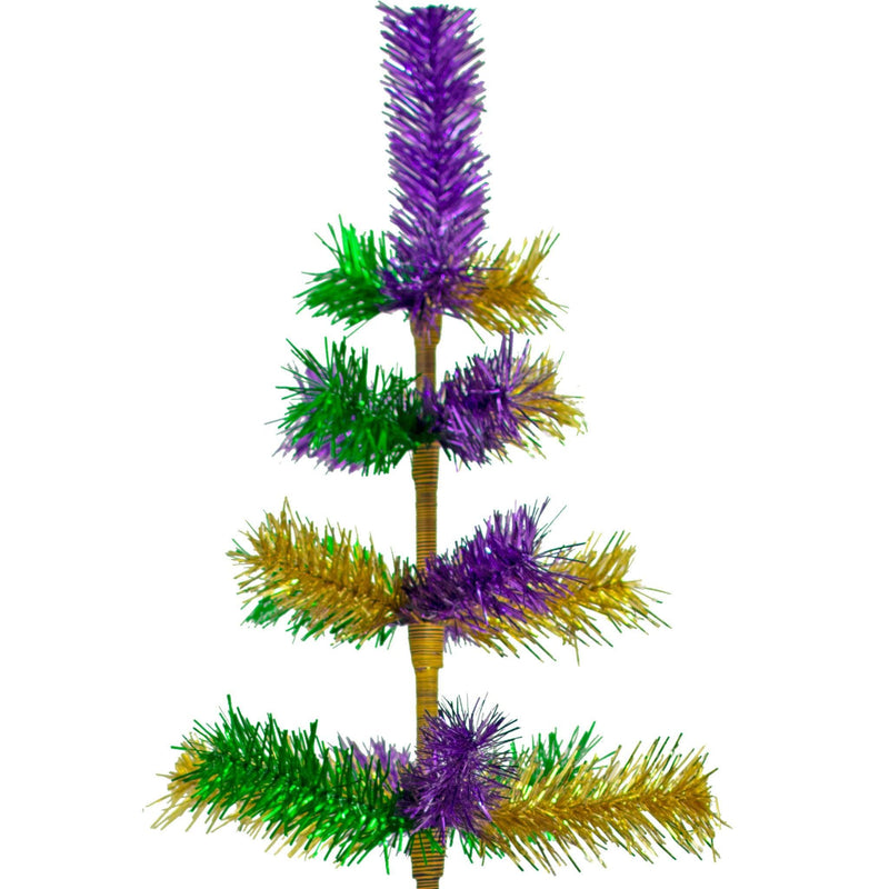 Mardi Gras Mixed Tinsel Christmas Trees