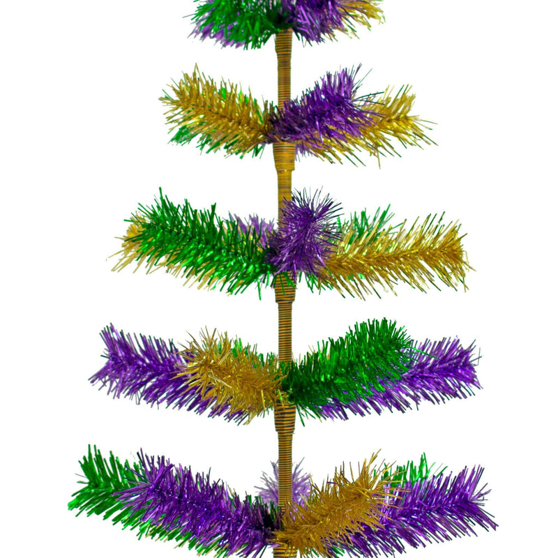 Mardi Gras Mixed Tinsel Christmas Trees