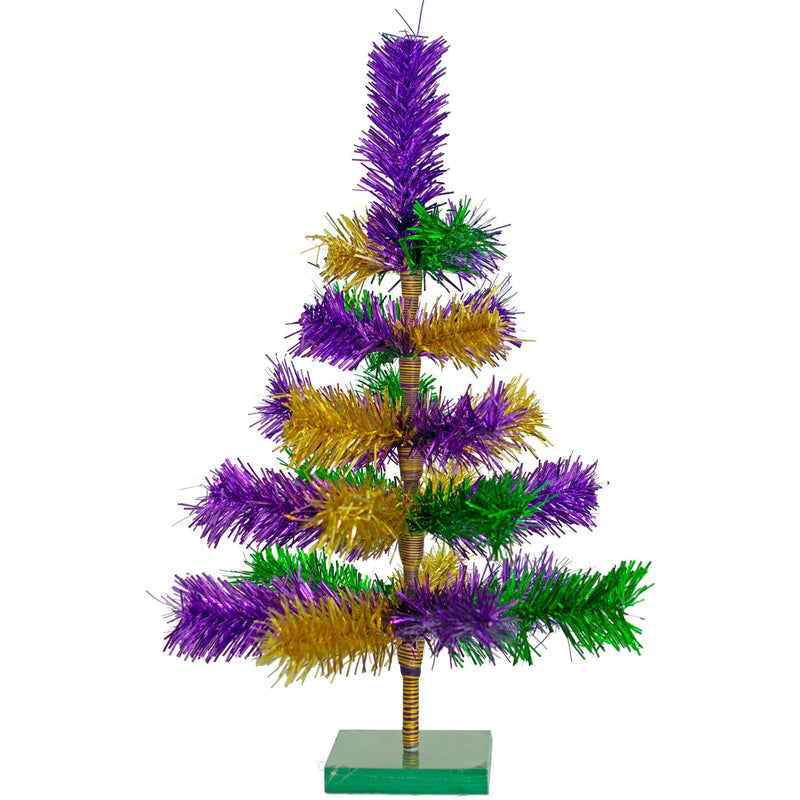 Mardi Gras Mixed Tinsel Christmas Trees