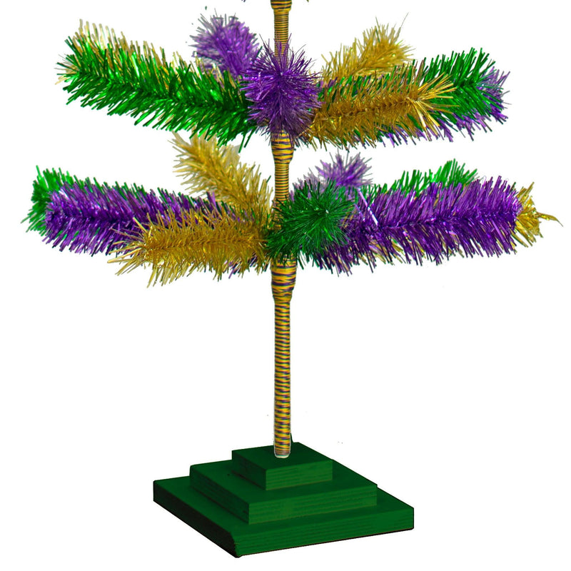 Mardi Gras Mixed Tinsel Christmas Trees