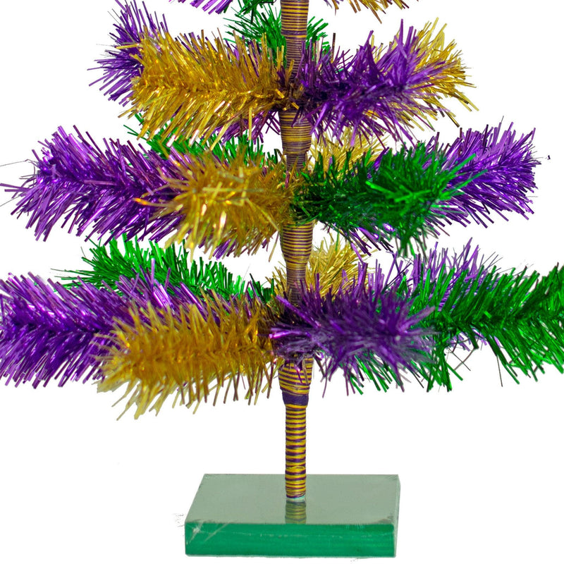 Mardi Gras Mixed Tinsel Christmas Trees