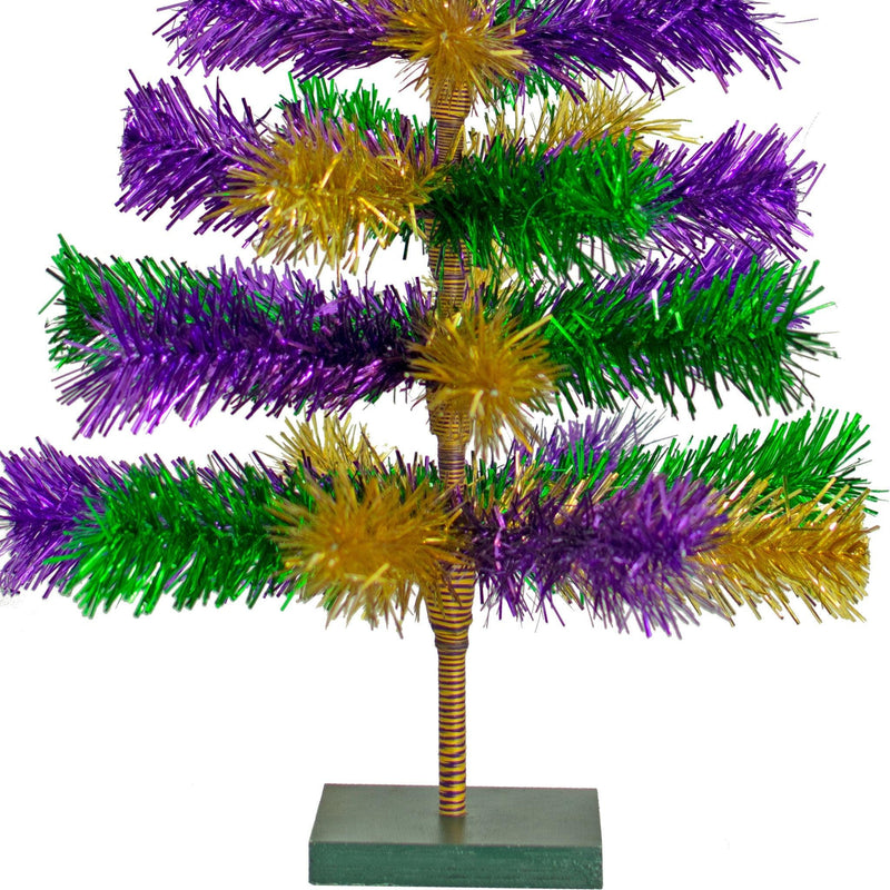 Mardi Gras Mixed Tinsel Christmas Trees