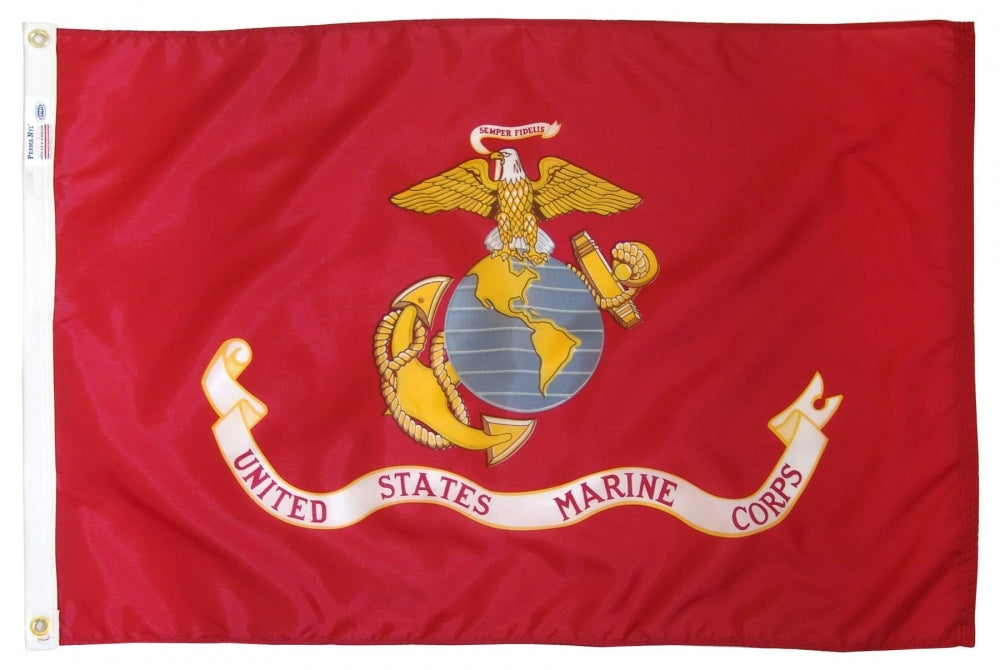 Marine Corps Outdoor Flag – Military Quality, Made in USA (Nylon or Polyester), photo 2 of 3