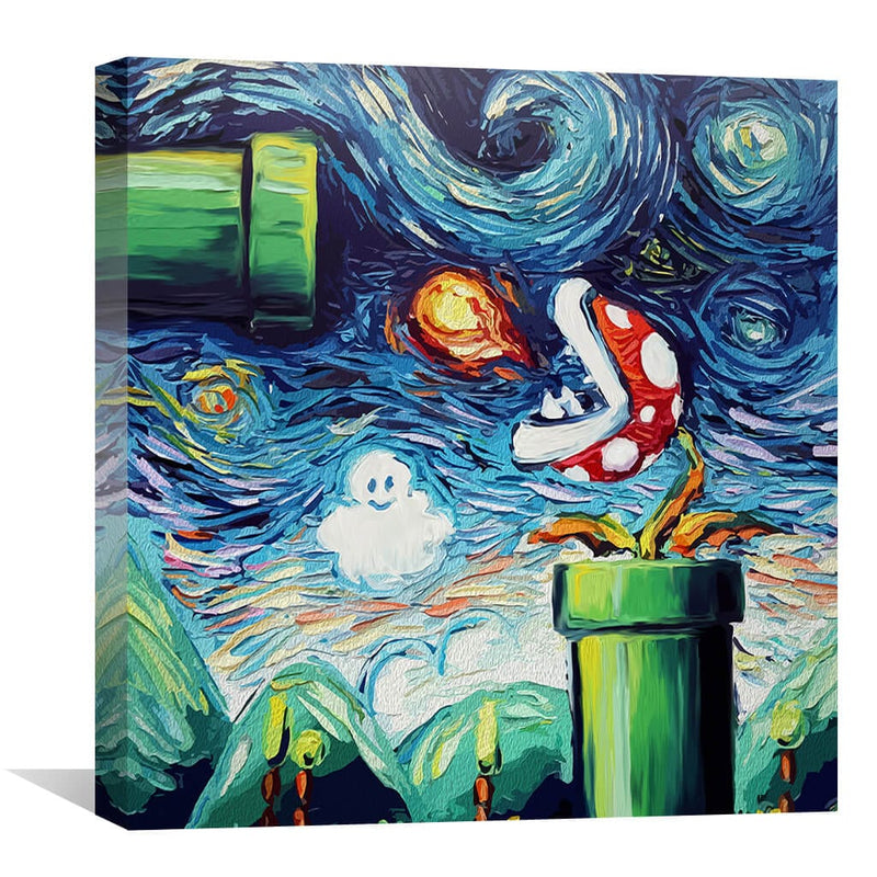 Mario Van Gogh Canvas