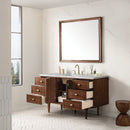 James Martin Amberly 60" Dual Mount Single Bathroom Vanity, Mid-Century Walnut
